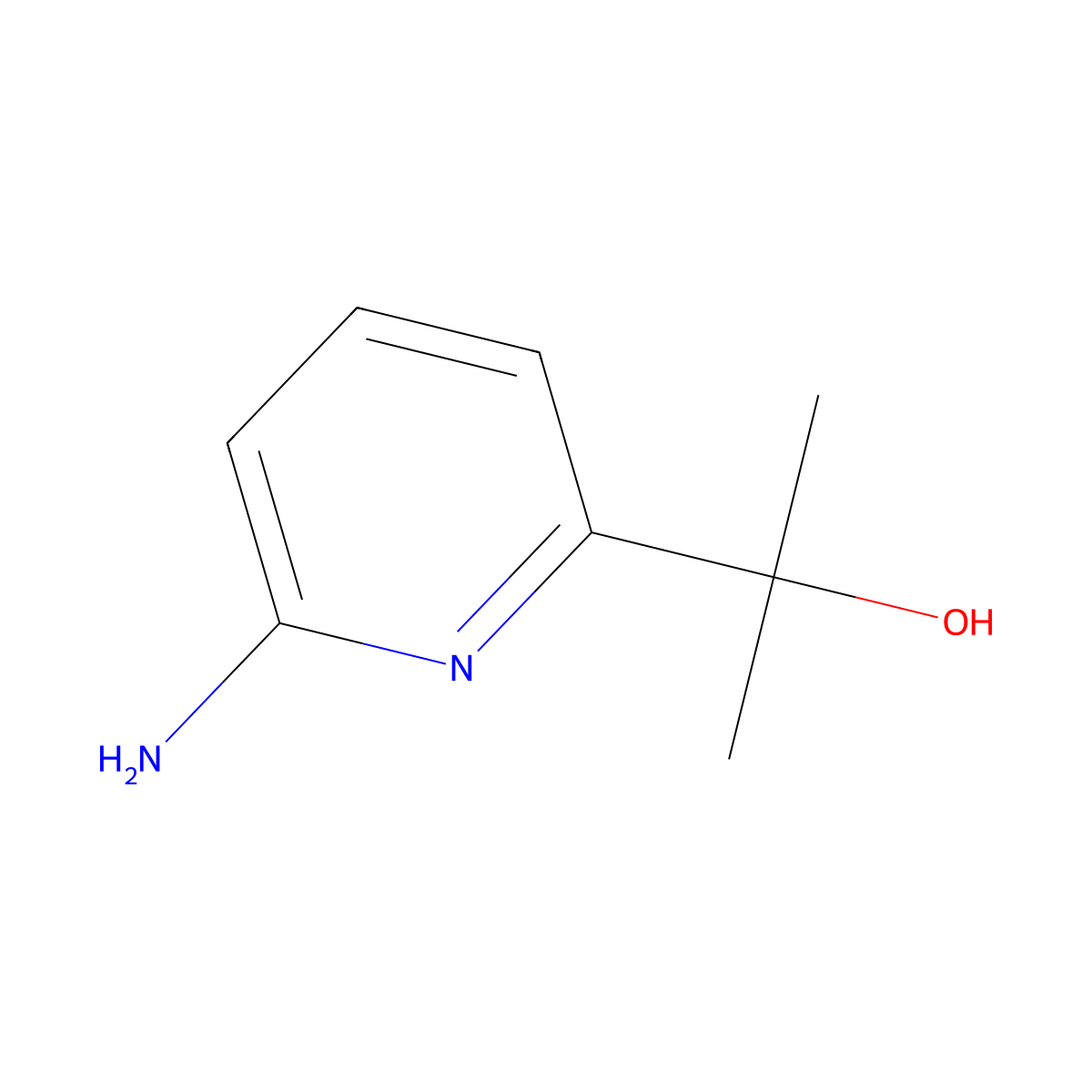 2-(6-Aminopyridin-2-yl)propan-2-ol molecular structure, CAS 1446793-28-7