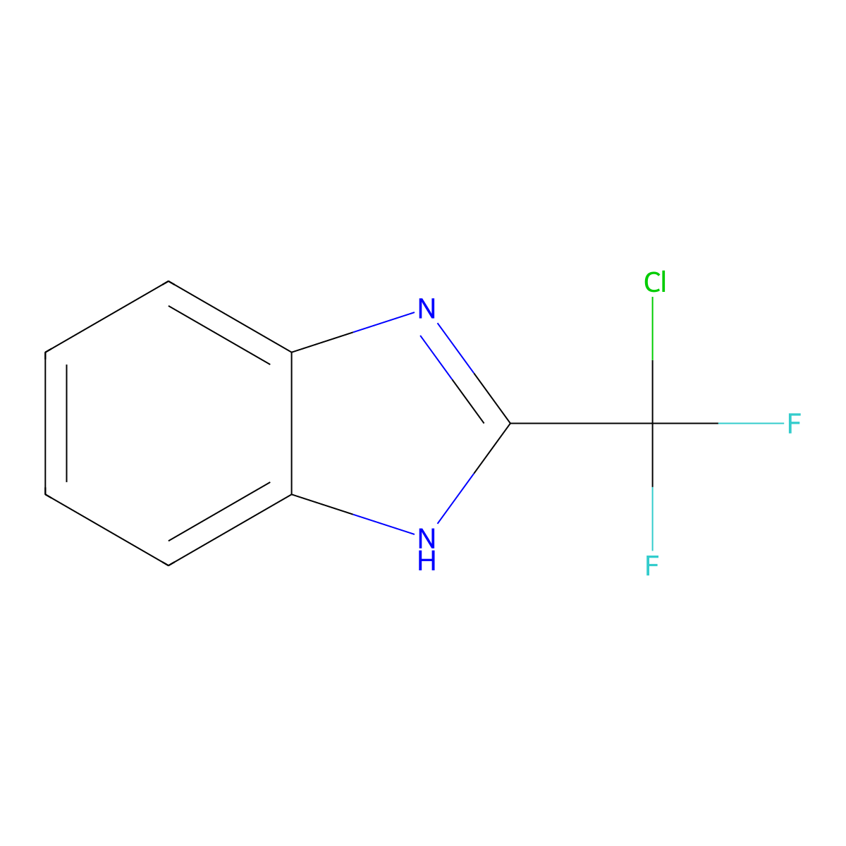 2-(Chlorodifluoromethyl)-1H-benzimidazole molecular structure, CAS 14468-38-3