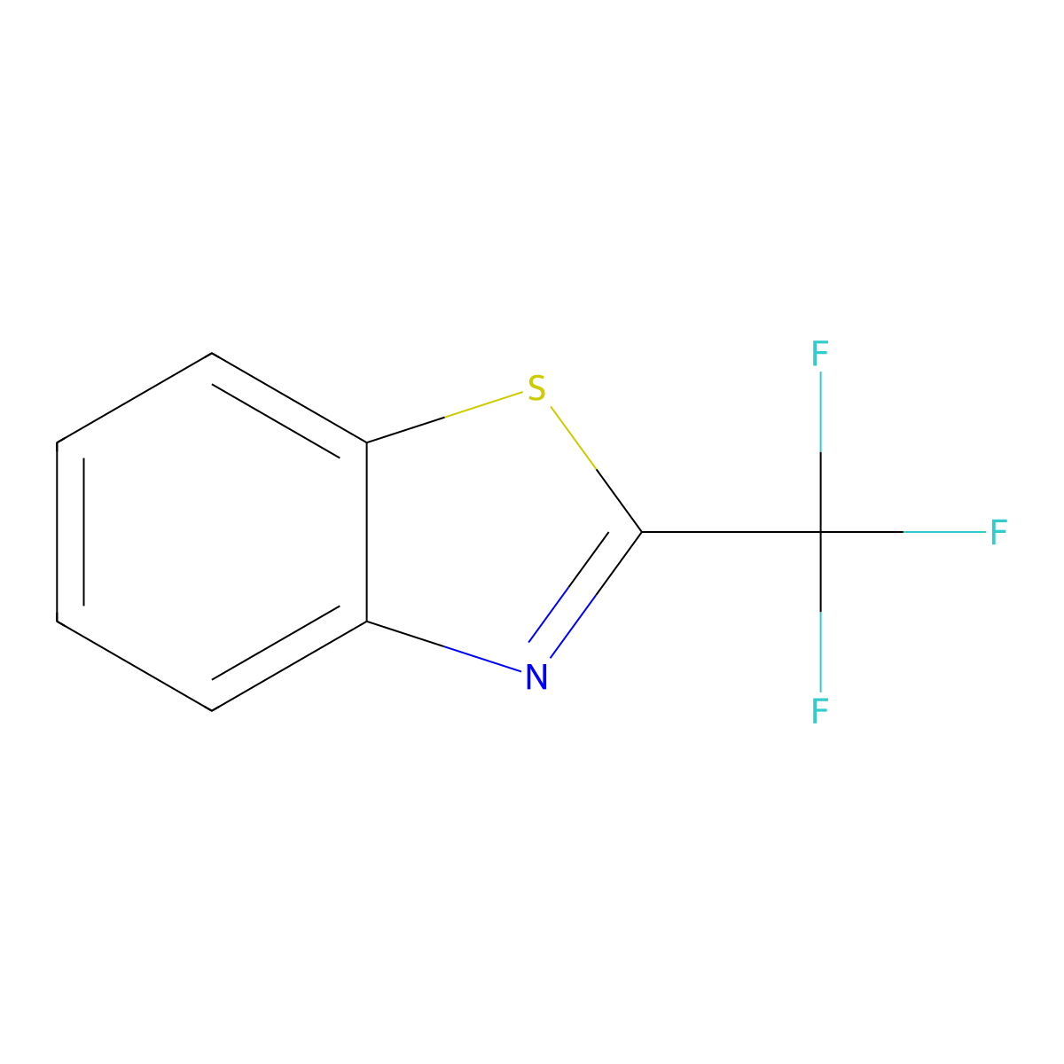 2-(Trifluoromethyl)benzothiazole molecular structure, CAS 14468-40-7