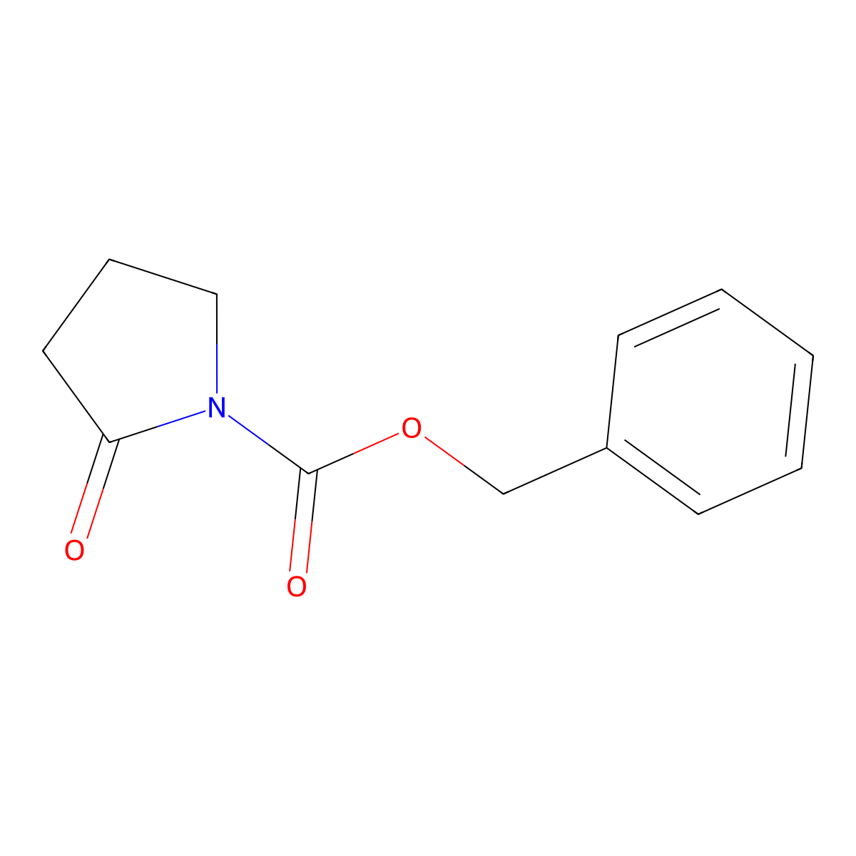 Benzyl 2-oxopyrrolidine-1-carboxylate molecular structure, CAS 14468-80-5