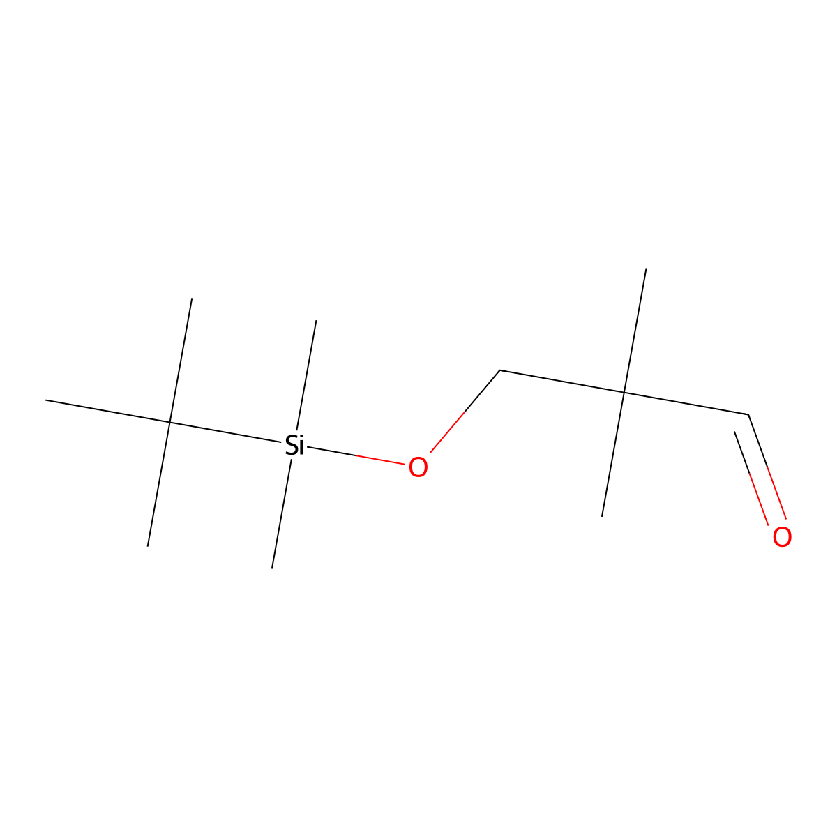 3-((Tert-butyldimethylsilyl)oxy)-2,2-dimethylpropanal molecular structure, CAS 144681-67-4