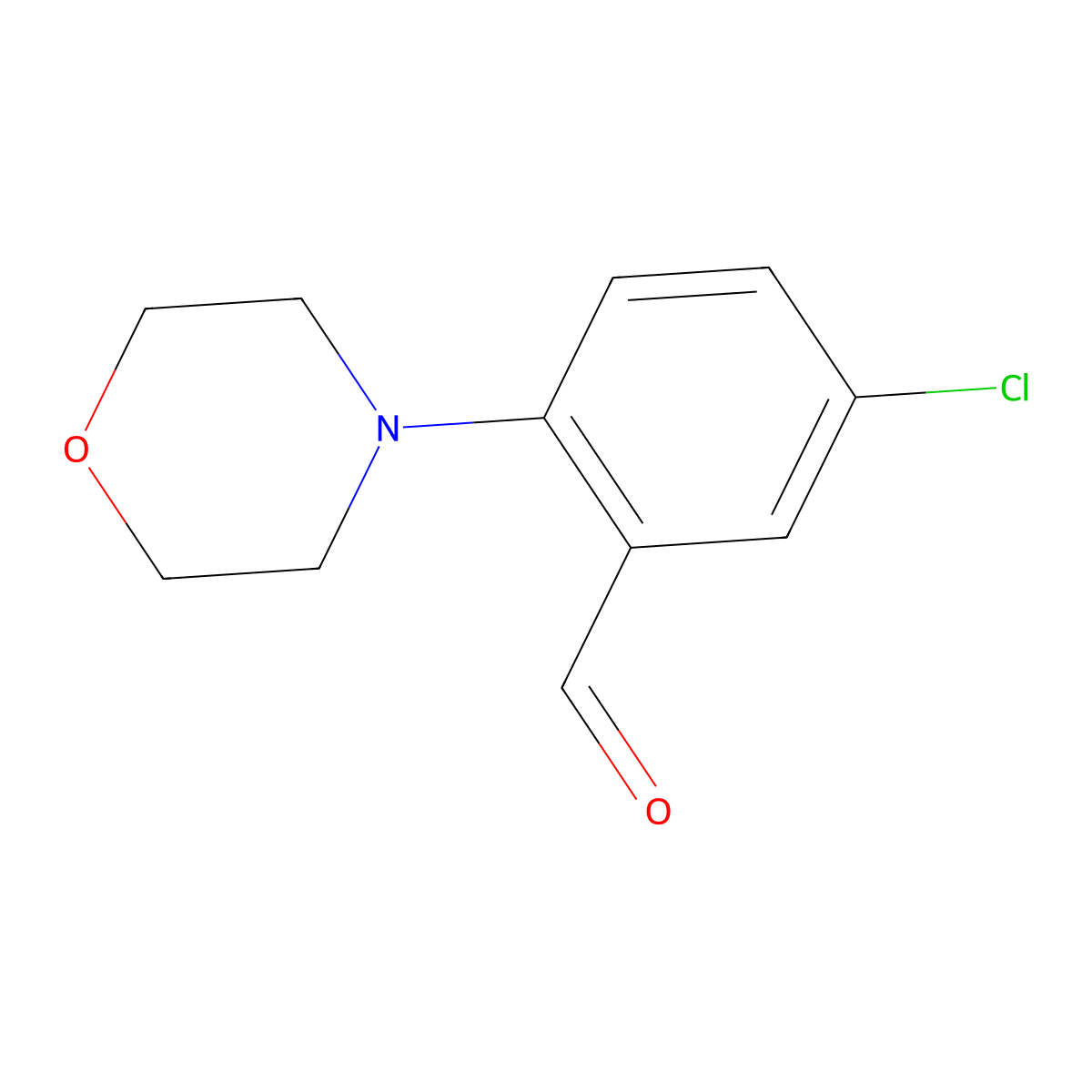 5-Chloro-2-(morpholin-4-yl)benzaldehyde molecular structure, CAS 1446818-96-7