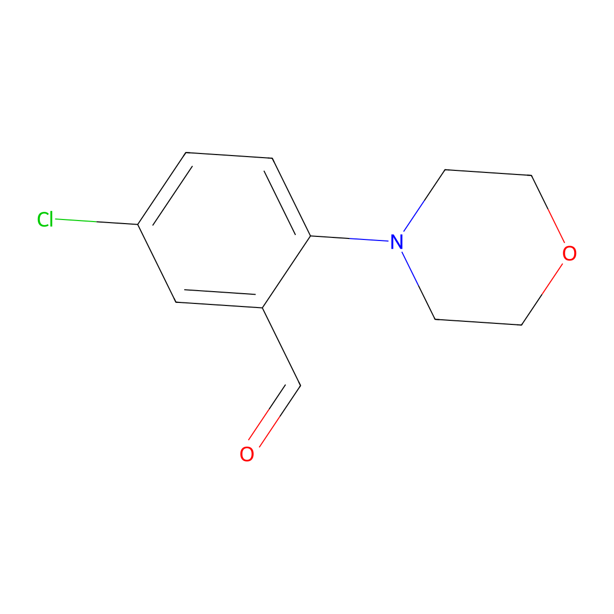 5-Chloro-2-(morpholin-4-yl)benzaldehyde molecular structure, CAS 1446818-96-7