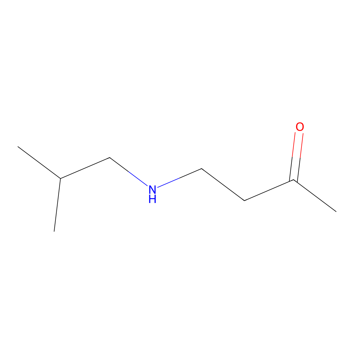 4-[(2-Methylpropyl)amino]butan-2-one molecular structure, CAS 1446843-86-2