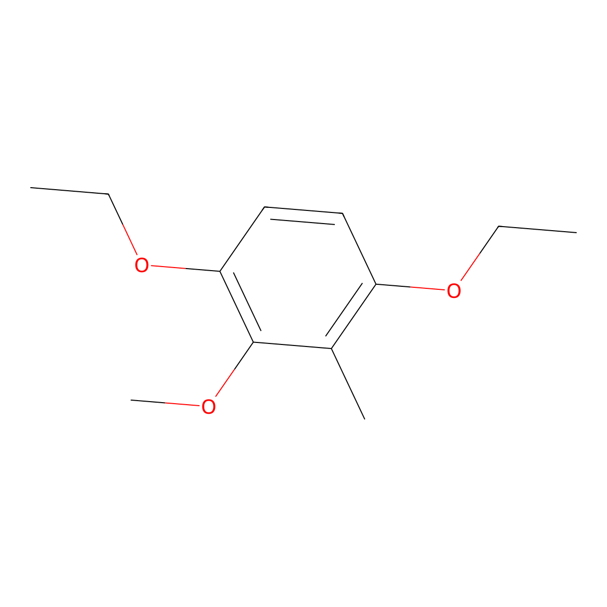 Benzene, 1,4-diethoxy-2-methoxy-3-methyl-(9CI) molecular structure, CAS 144687-88-7