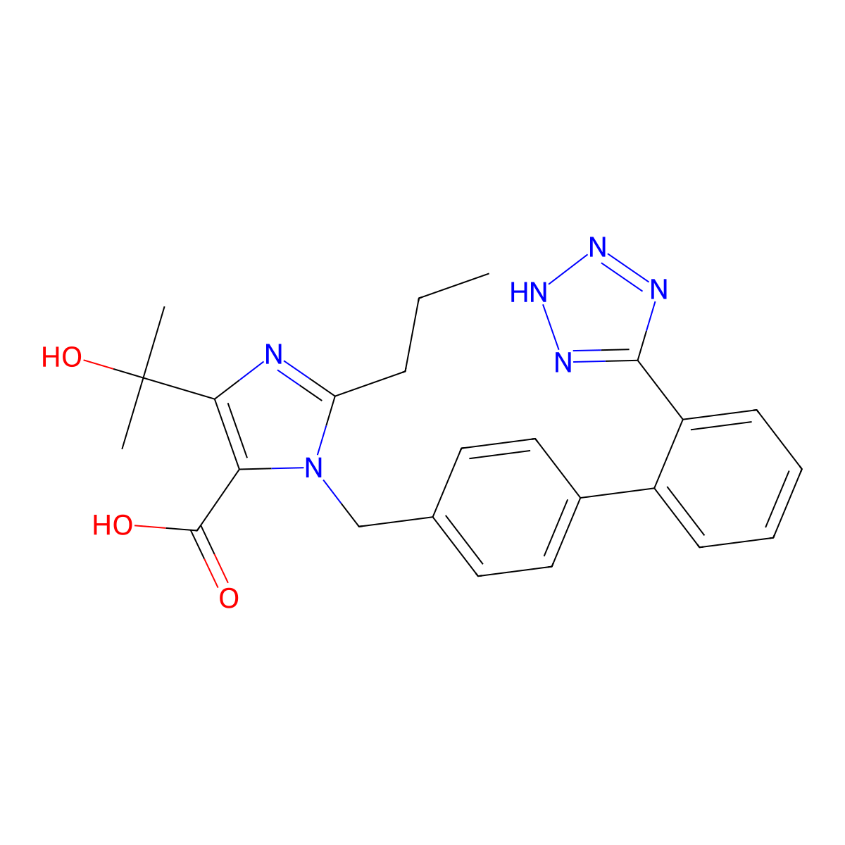 Olmesartan molecular structure, CAS 144689-24-7