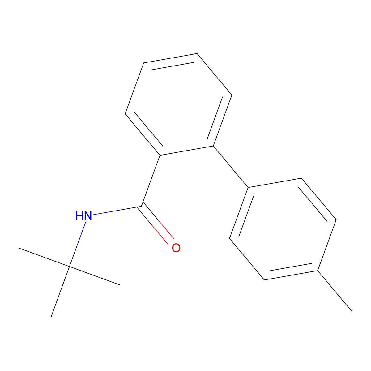 N-t-butyl-4'-methylbiphenyl-2-carboxamide molecular structure, CAS 144690-19-7