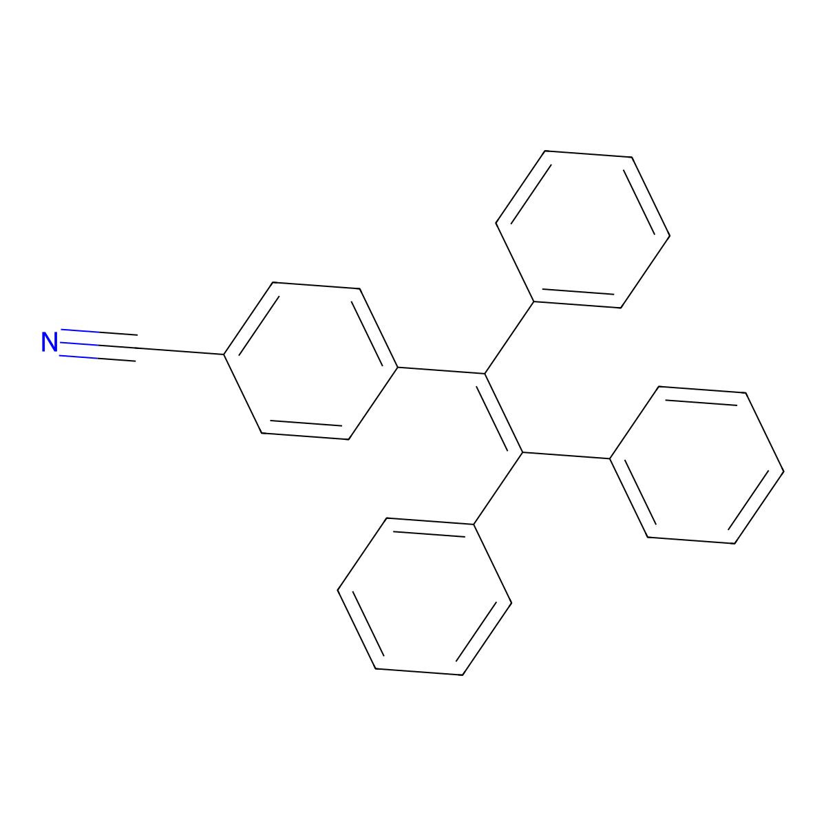 4-(1,2,2-Triphenylvinyl)benzonitrile molecular structure, CAS 1446909-29-0