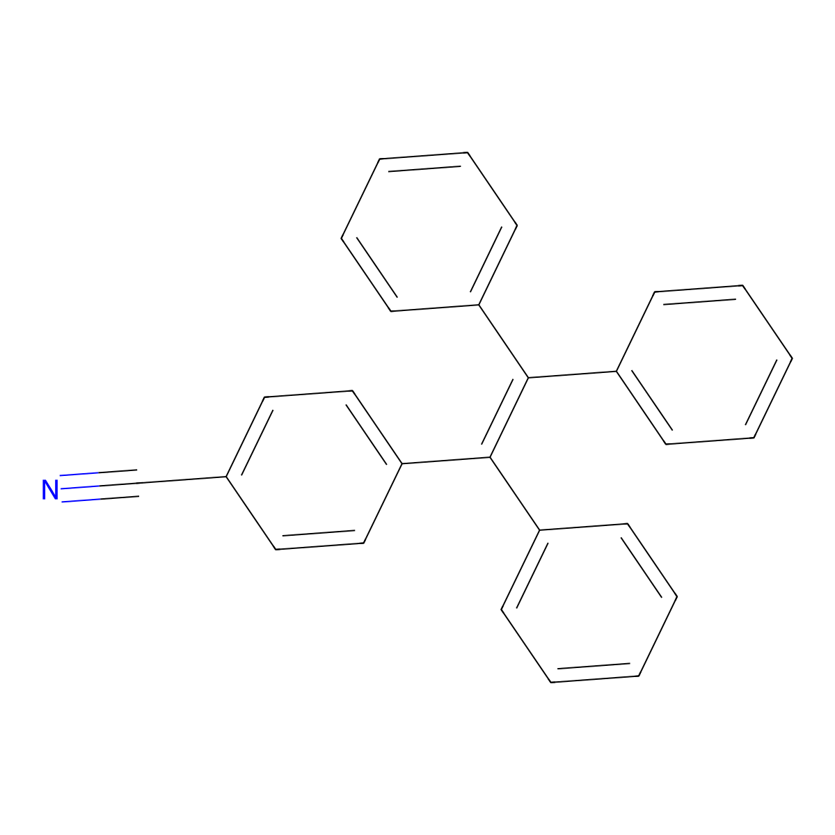 4-(1,2,2-Triphenylvinyl)benzonitrile molecular structure, CAS 1446909-29-0
