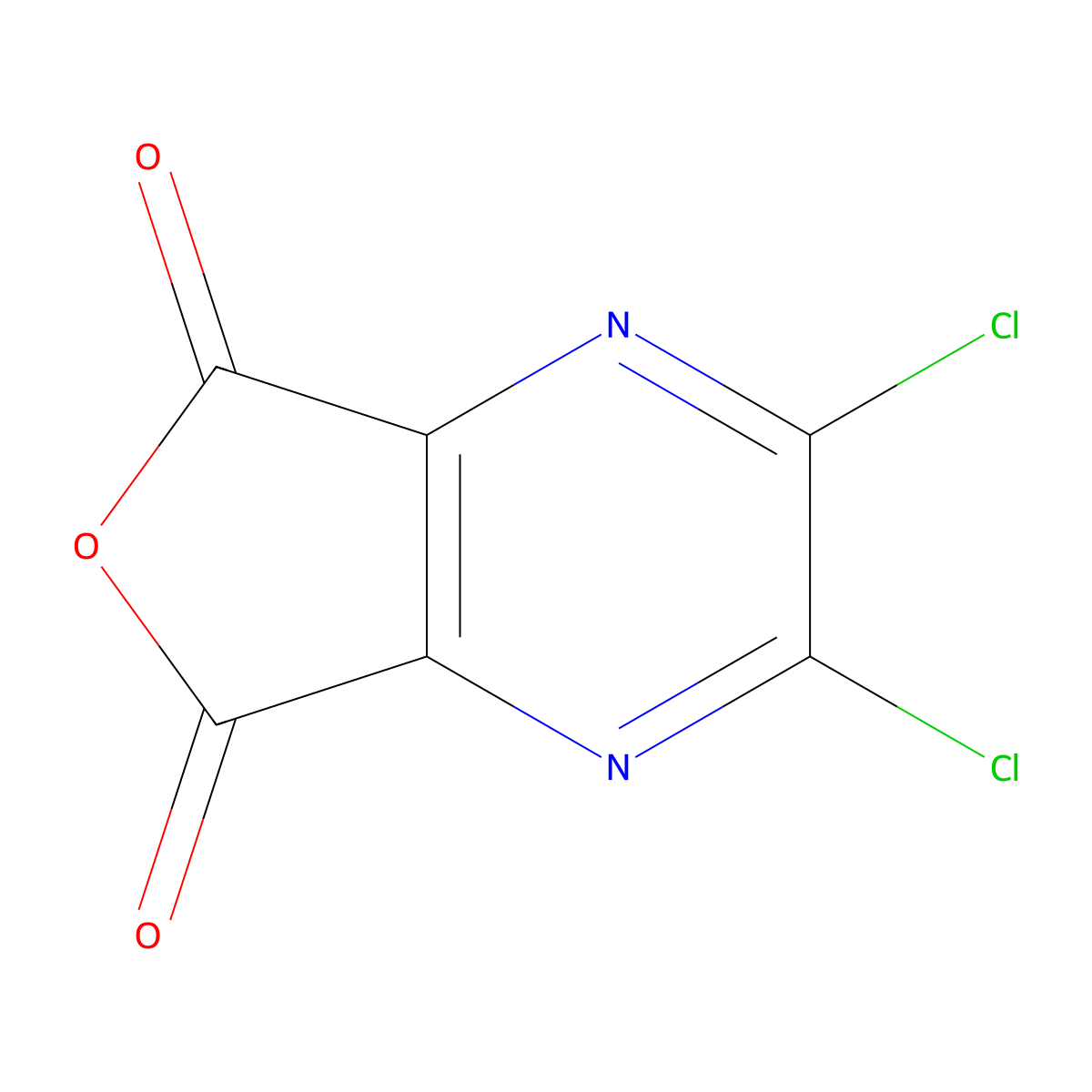 2,3-Dichlorofuro[3,4-b]pyrazine-5,7-dione molecular structure, CAS 144692-85-3