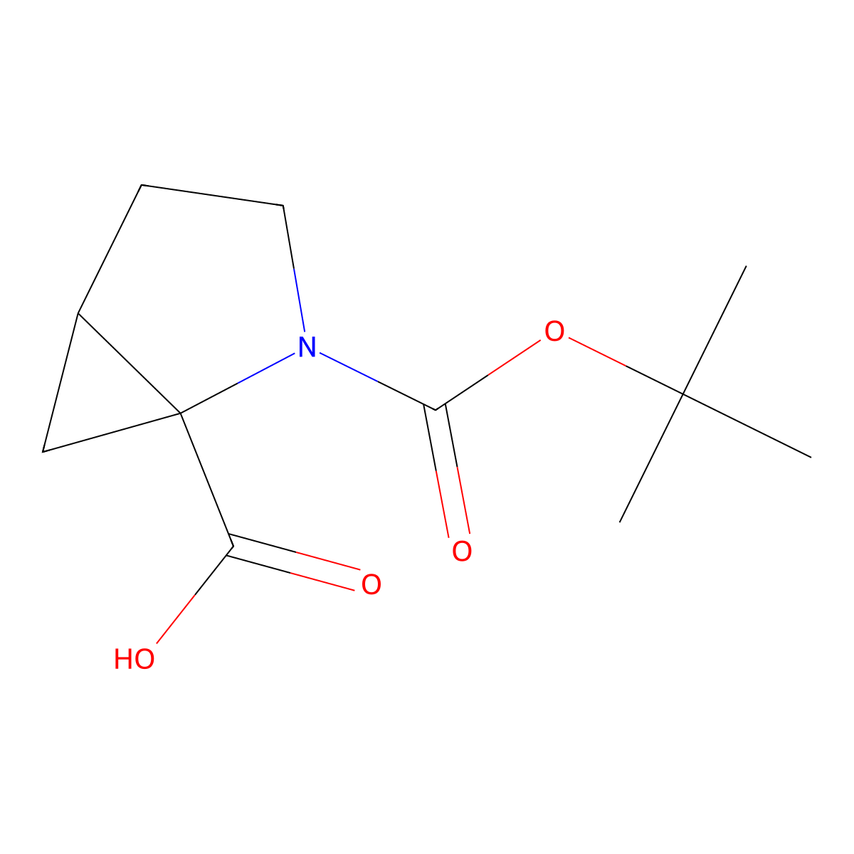 (1R,5S)-2-(tert-butoxycarbonyl)-2-azabicyclo[3.1.0]hexane-1-carboxylic acid molecular structure, CAS 1446947-55-2