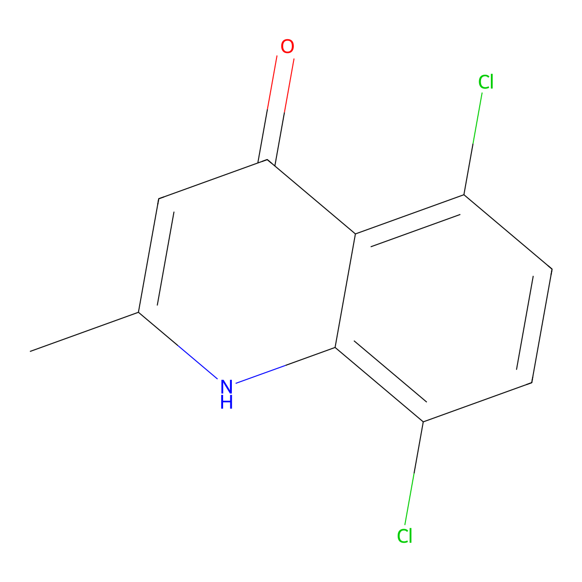 5,8-Dichloro-2-methylquinolin-4-ol molecular structure, CAS 1447-40-1