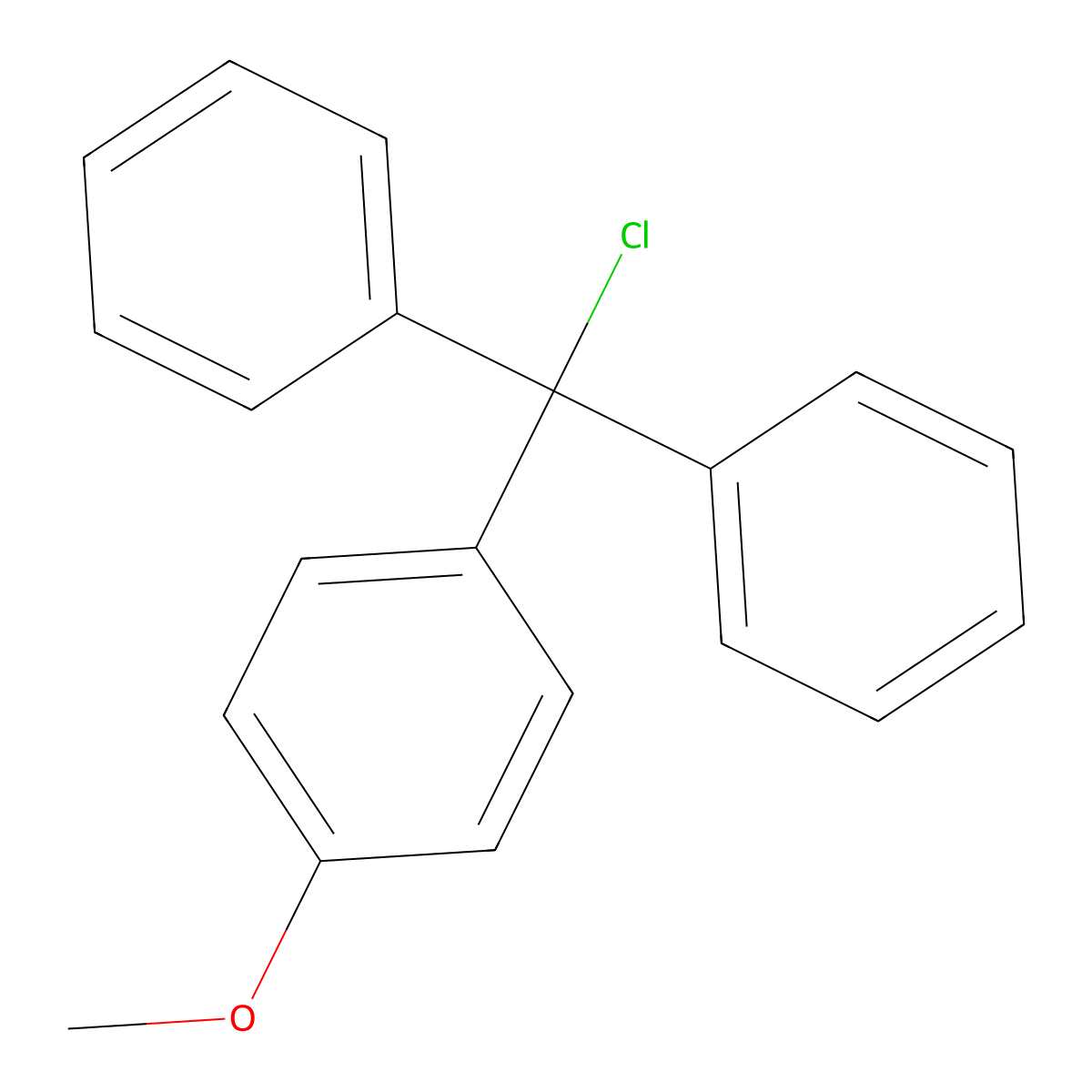 p-(Chlorodiphenylmethyl)anisole molecular structure, CAS 14470-28-1