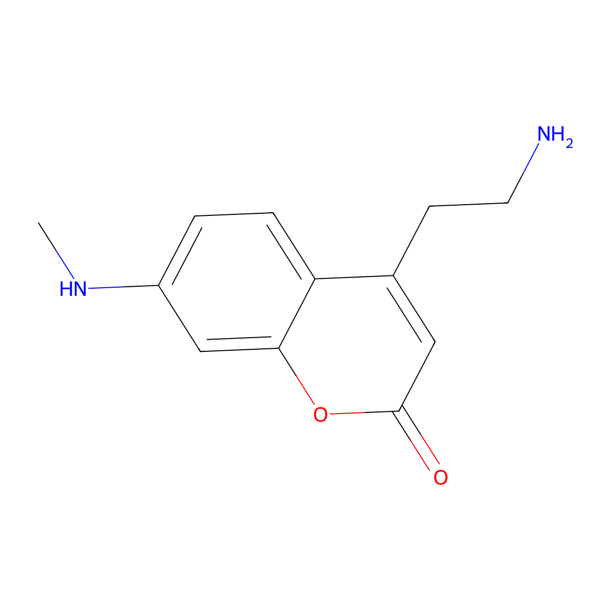 4-(2-Aminoethyl)-7-(methylamino)-2H-Chromen-2-one molecular structure, CAS 1447064-49-4