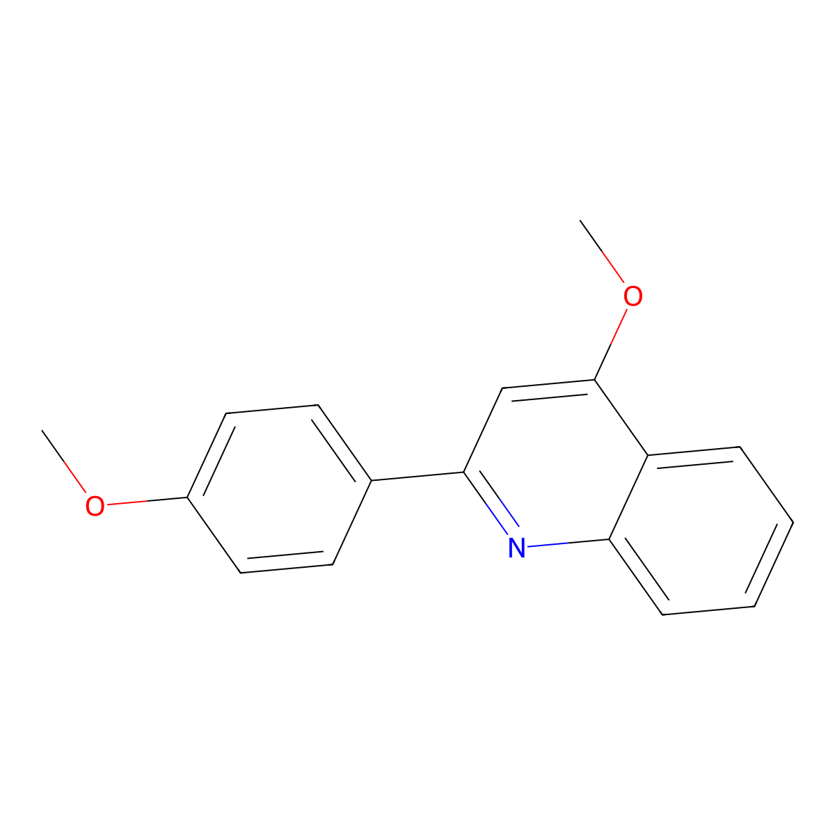 4-Methoxy-2-(4-methoxyphenyl)quinoline molecular structure, CAS 144709-03-5