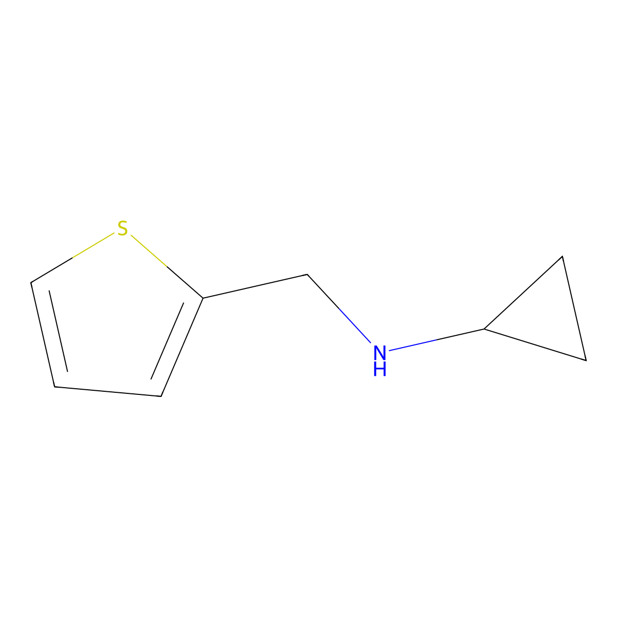 Cyclopropyl-thiophen-2-ylmethyl-amine molecular structure, CAS 14471-18-2