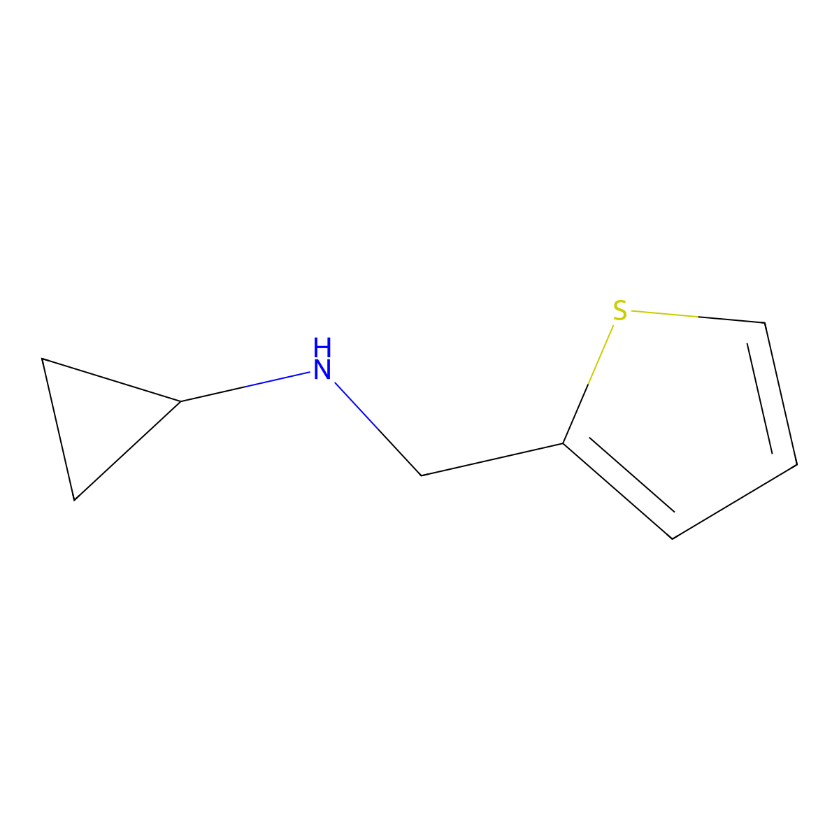 Cyclopropyl-thiophen-2-ylmethyl-amine molecular structure, CAS 14471-18-2