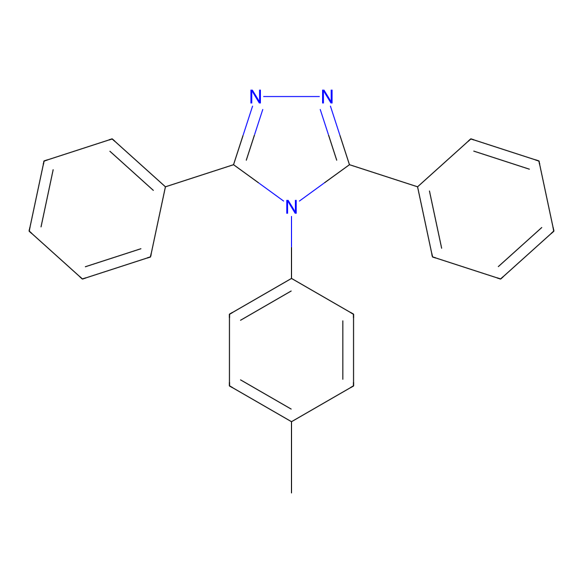 4-(4-Methylphenyl)-3,5-diphenyl-1,2,4-triazole molecular structure, CAS 14471-85-3