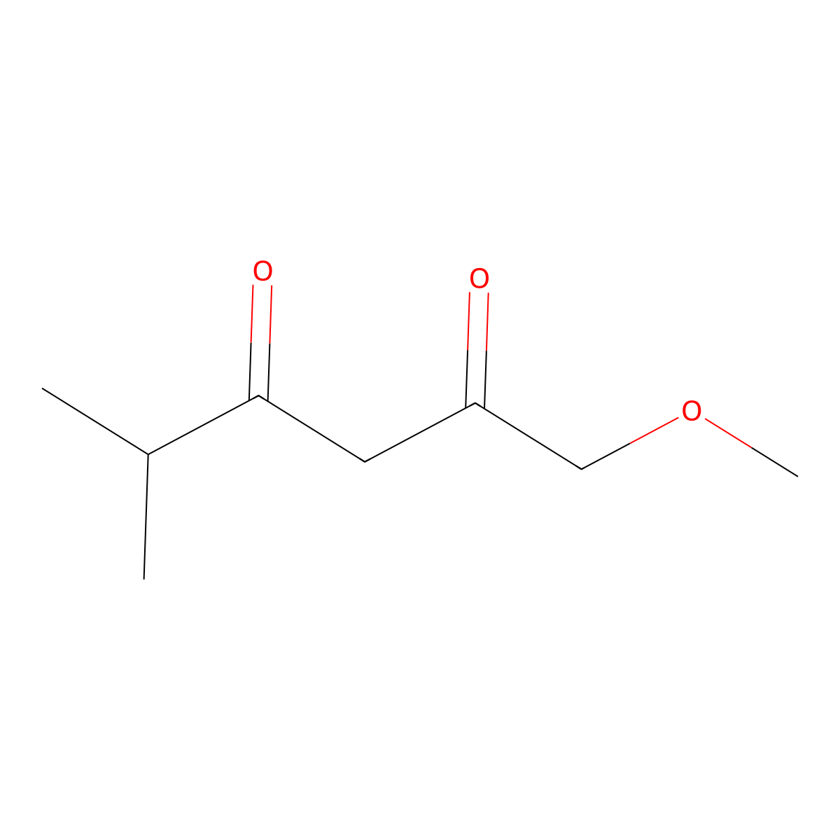 1-Methoxy-5-methylhexane-2,4-dione molecular structure, CAS 144712-26-5