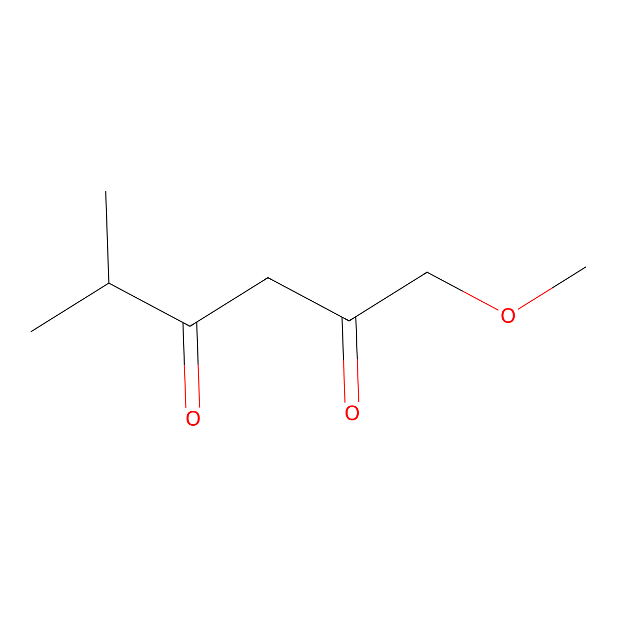1-Methoxy-5-methylhexane-2,4-dione molecular structure, CAS 144712-26-5