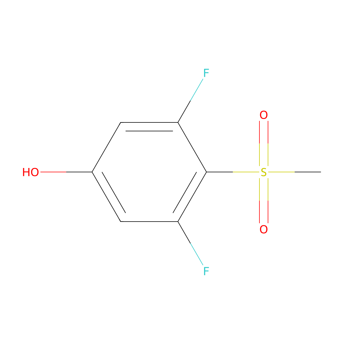 3,5-Difluoro-4-(methylsulfonyl)phenol molecular structure, CAS 1447123-15-0