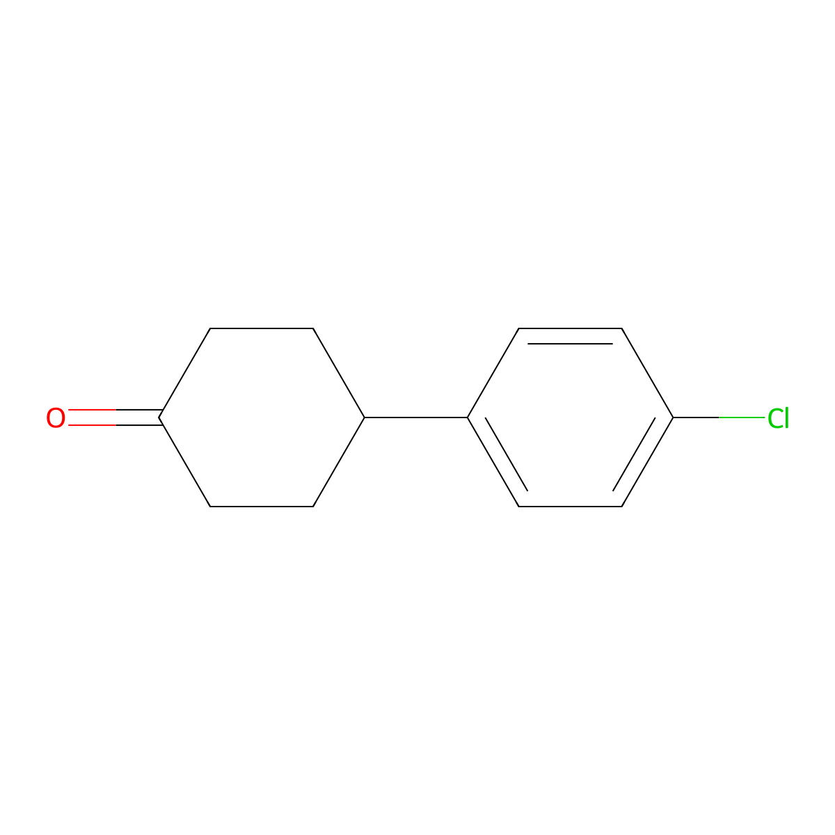 4-(4-Chlorophenyl)cyclohexan-1-one molecular structure, CAS 14472-80-1