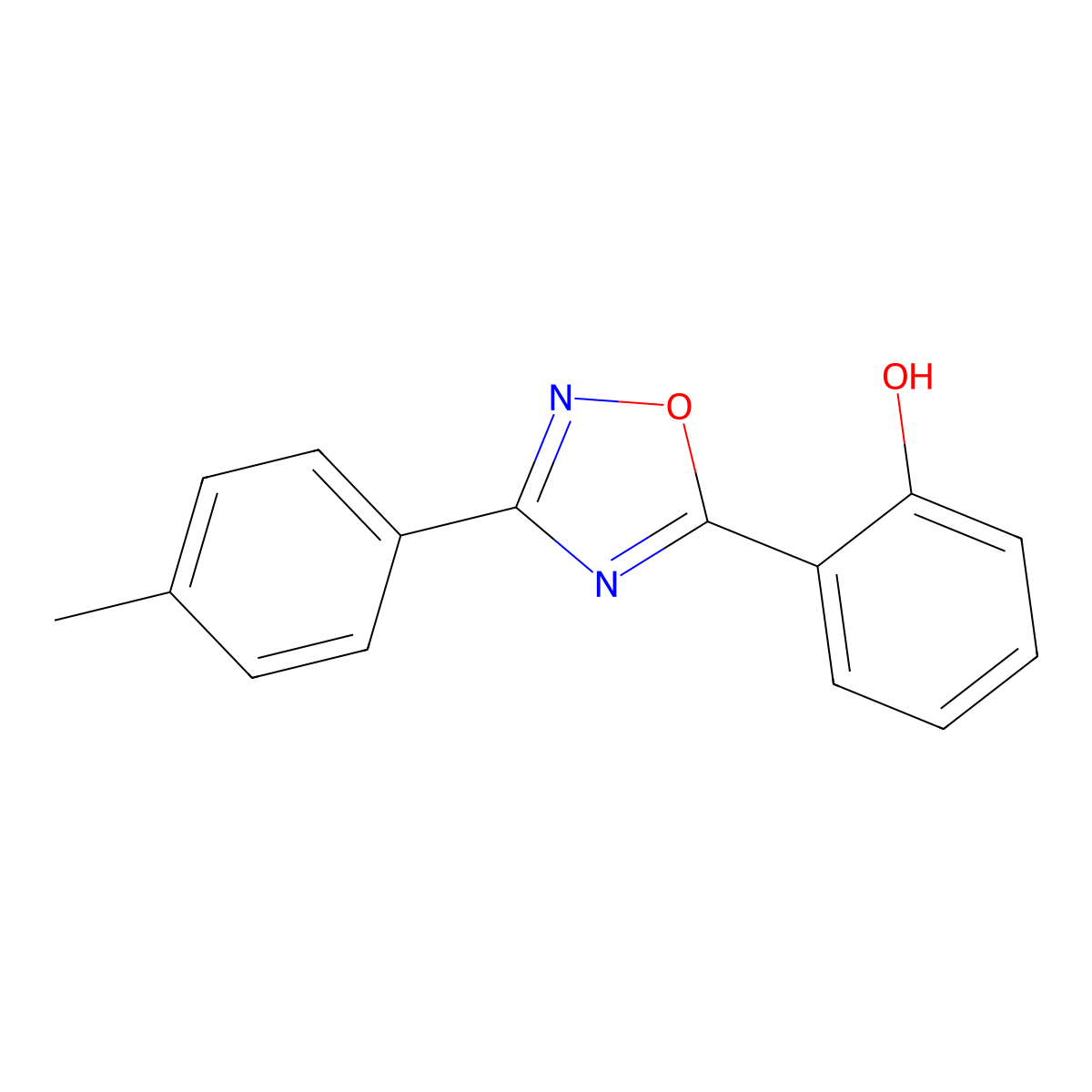 2-[3-(4-Methylphenyl)-1,2,4-oxadiazol-5-yl]phenol molecular structure, CAS 144726-74-9