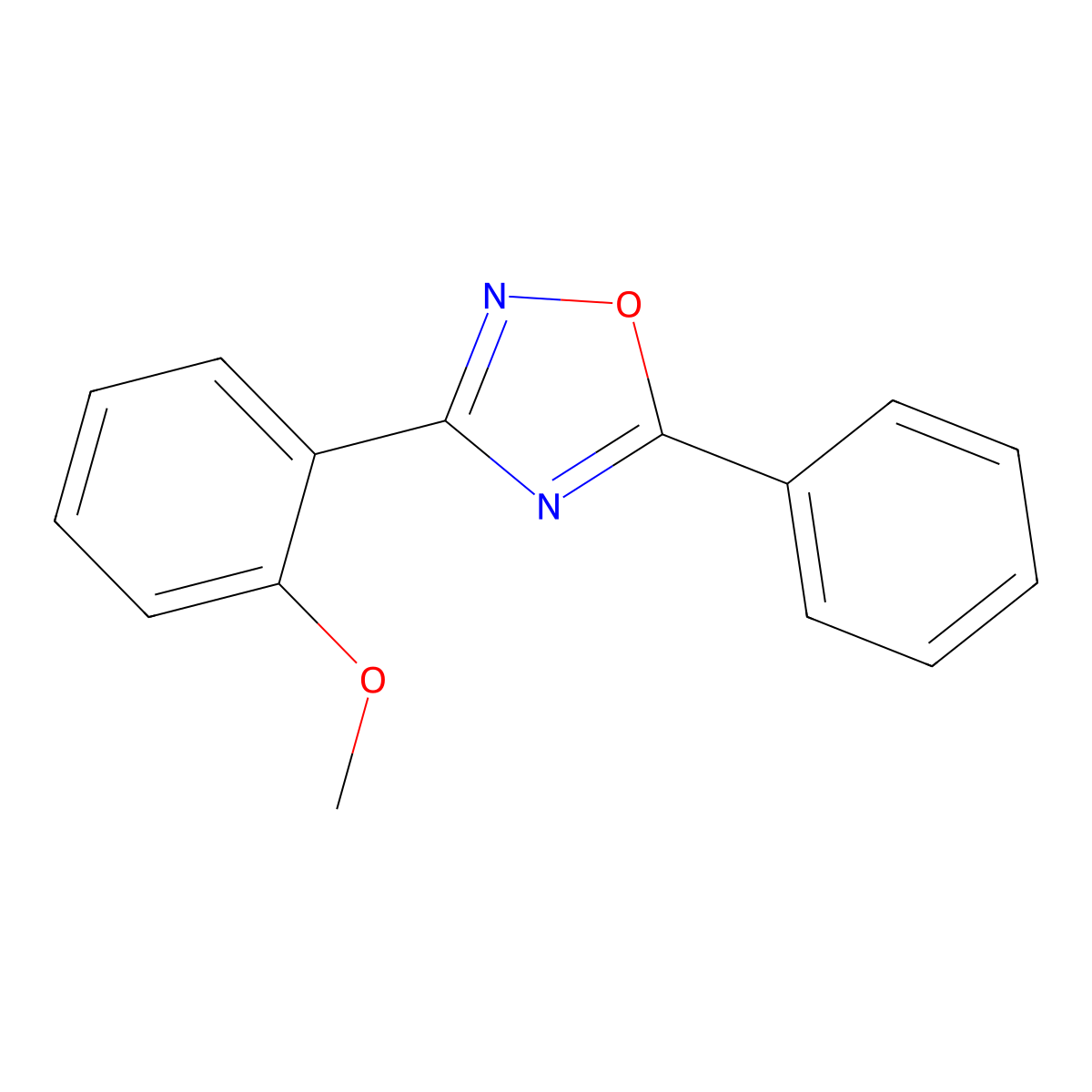3-(2-Methoxyphenyl)-5-phenyl-1,2,4-oxadiazole molecular structure, CAS 144726-82-9