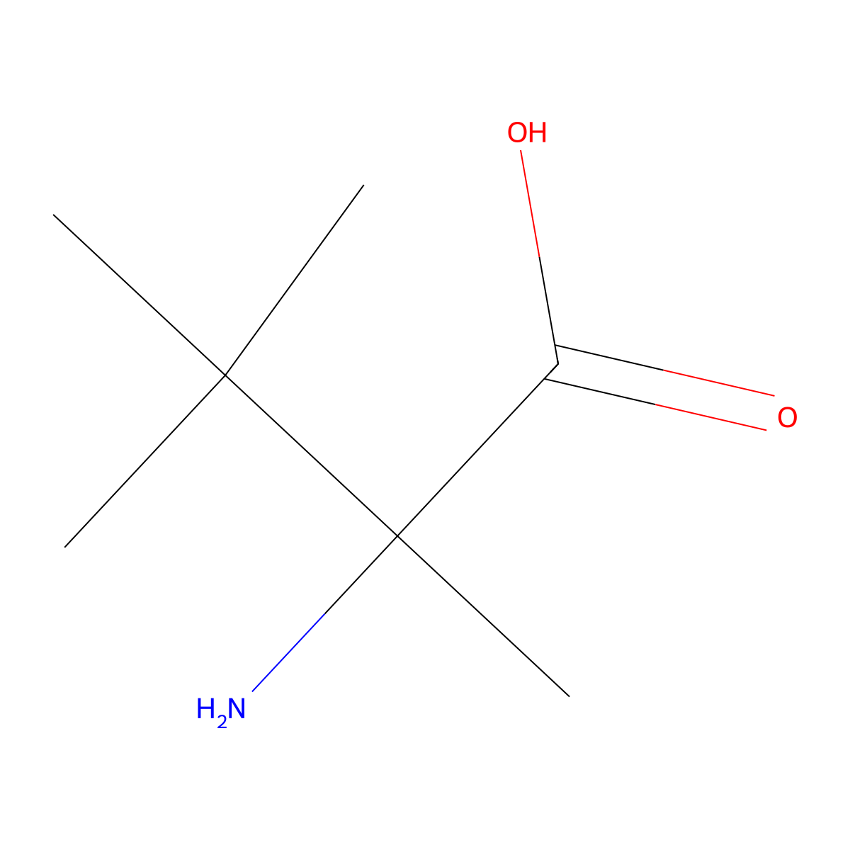 2-Amino-2,3,3-trimethylbutanoic acid molecular structure, CAS 144731-95-3