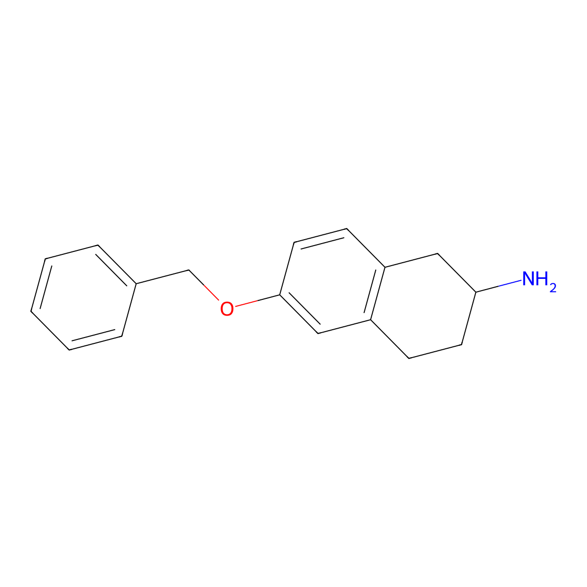 6-(Benzyloxy)-1,2,3,4-tetrahydronaphthalen-2-amine molecular structure, CAS 1447312-32-4