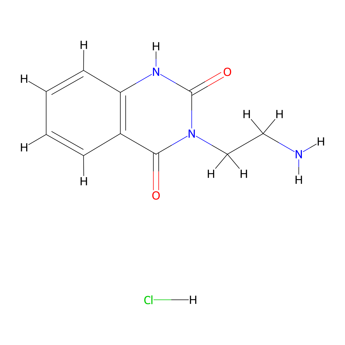 3-(2-Aminoethyl)quinazoline-2,4(1H,3H)-dione hydrochloride molecular structure, CAS 144734-19-0
