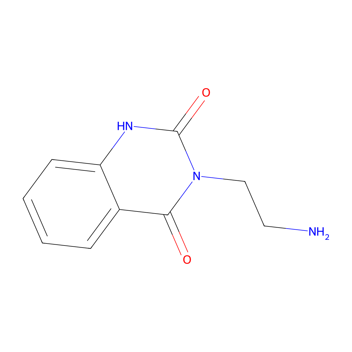 2,4(1H,3H)-Quinazolinedione, 3-(2-aminoethyl)- molecular structure, CAS 144734-40-7