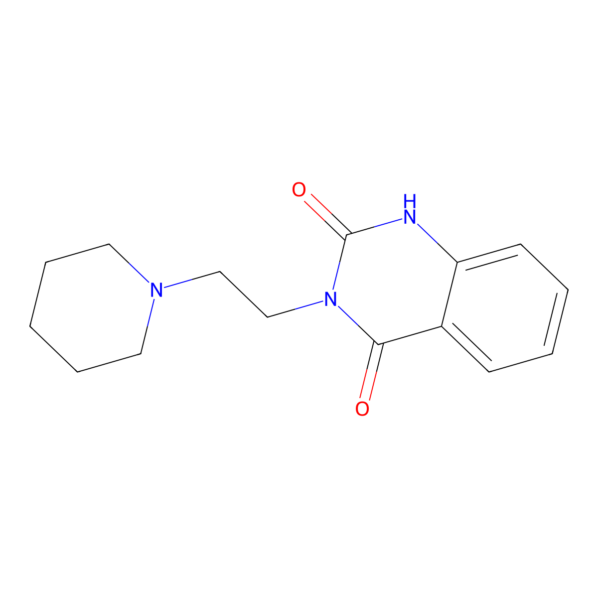 2-hydroxy-3-[2-(piperidin-1-yl)ethyl]quinazolin-4(3H)-one molecular structure, CAS 144734-42-9