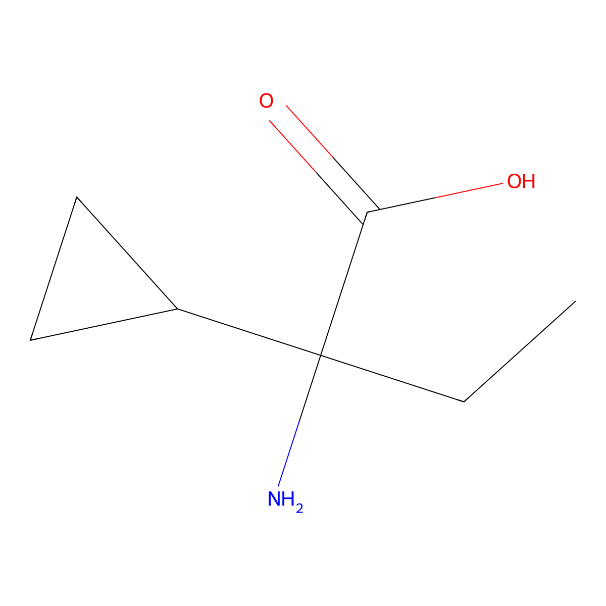 2-Amino-2-cyclopropylbutanoic acid molecular structure, CAS 1447364-68-2
