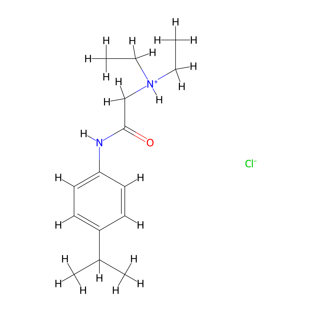 Acetanilide, 2-(diethylamino)-4'-isopropyl-, monohydrochloride molecular structure, CAS 14474-18-1
