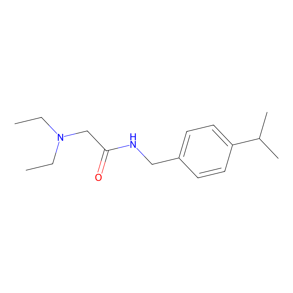 Acetamide, 2-(diethylamino)-N-(p-isopropylbenzyl)-, monohydrochloride molecular structure, CAS 14474-20-5