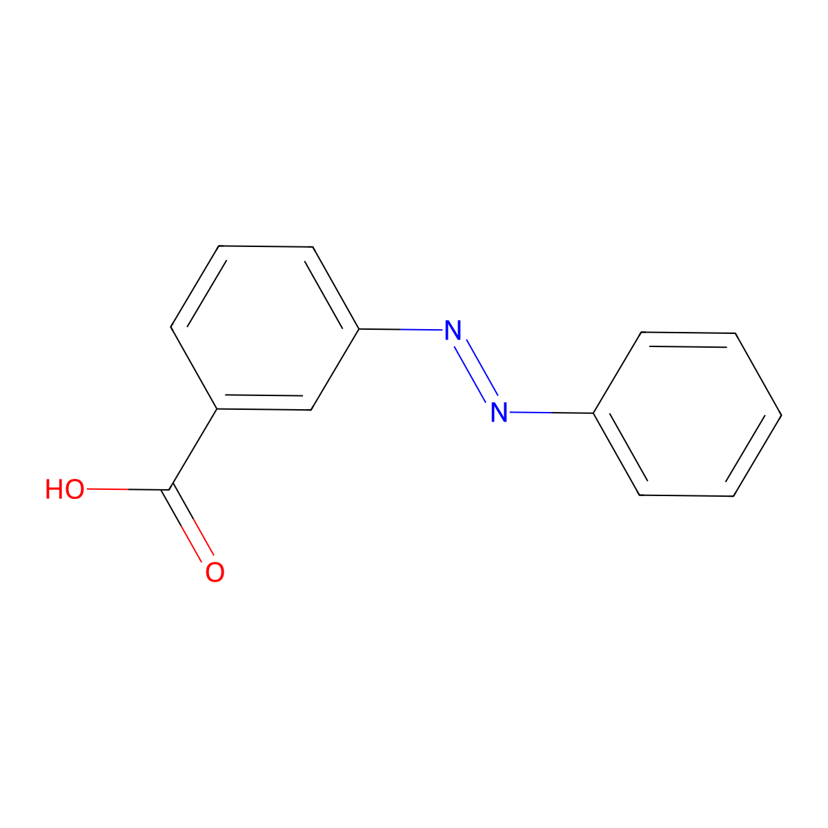 Benzoic acid, 3-(phenylazo)- molecular structure, CAS 14474-22-7