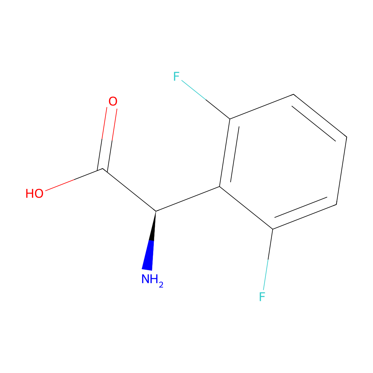 (2R)-2-amino-2-(2,6-difluorophenyl)acetic Acid molecular structure, CAS 144744-42-3