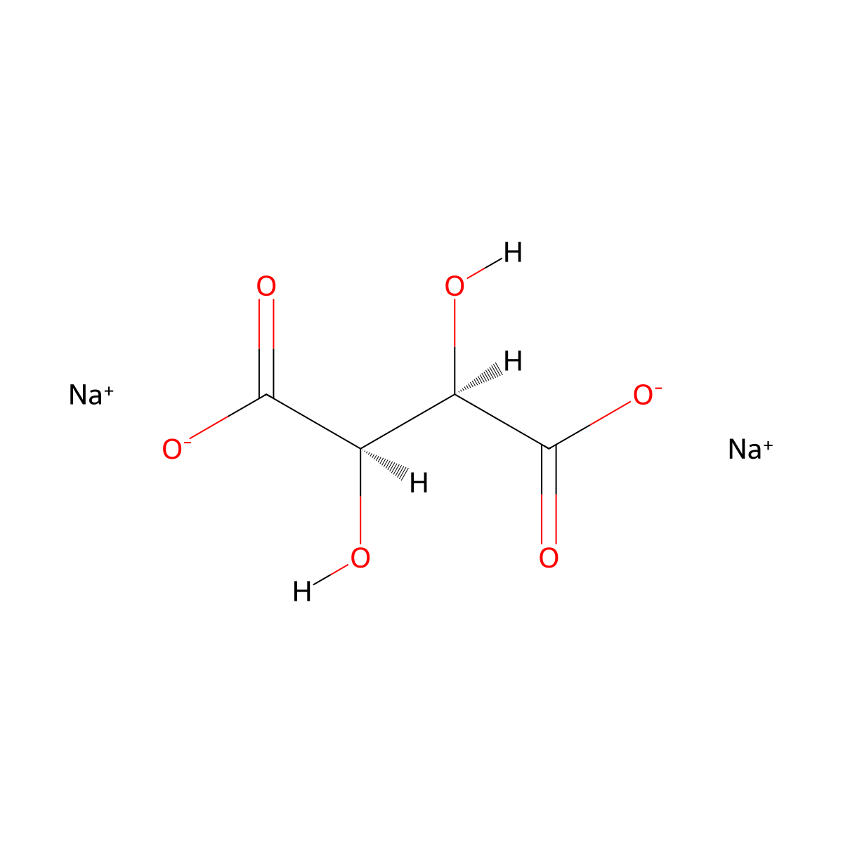 Sodium Tartrate molecular structure, CAS 14475-11-7
