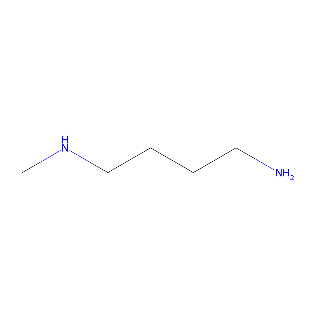 N-Methylputrescine molecular structure, CAS 14475-60-6
