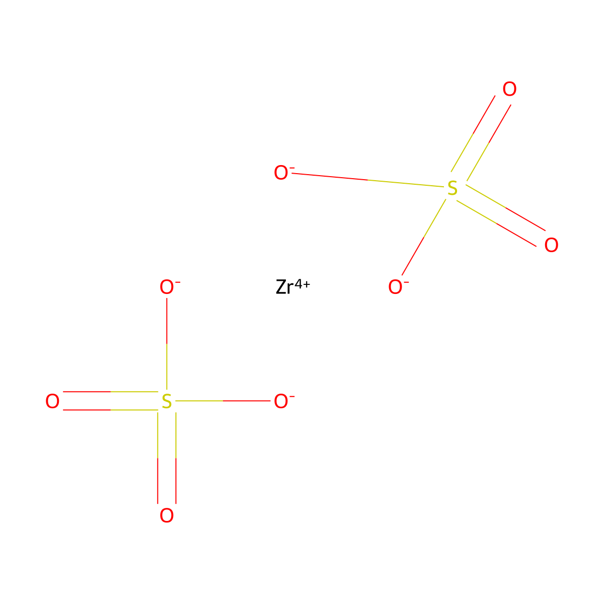 Zirconium sulfate molecular structure, CAS 14475-73-1