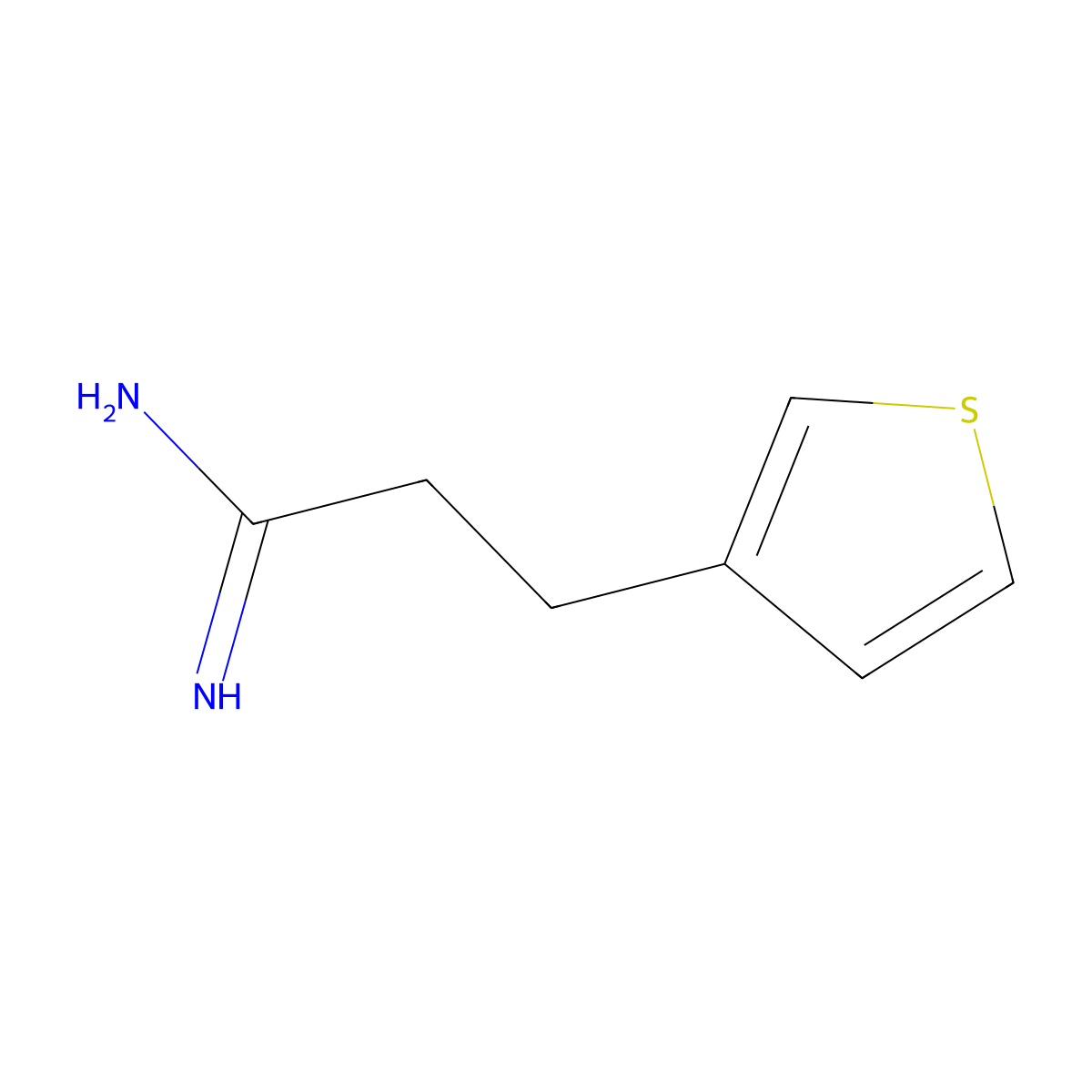 3-(Thiophen-3-yl)propanimidamide molecular structure, CAS 144757-40-4