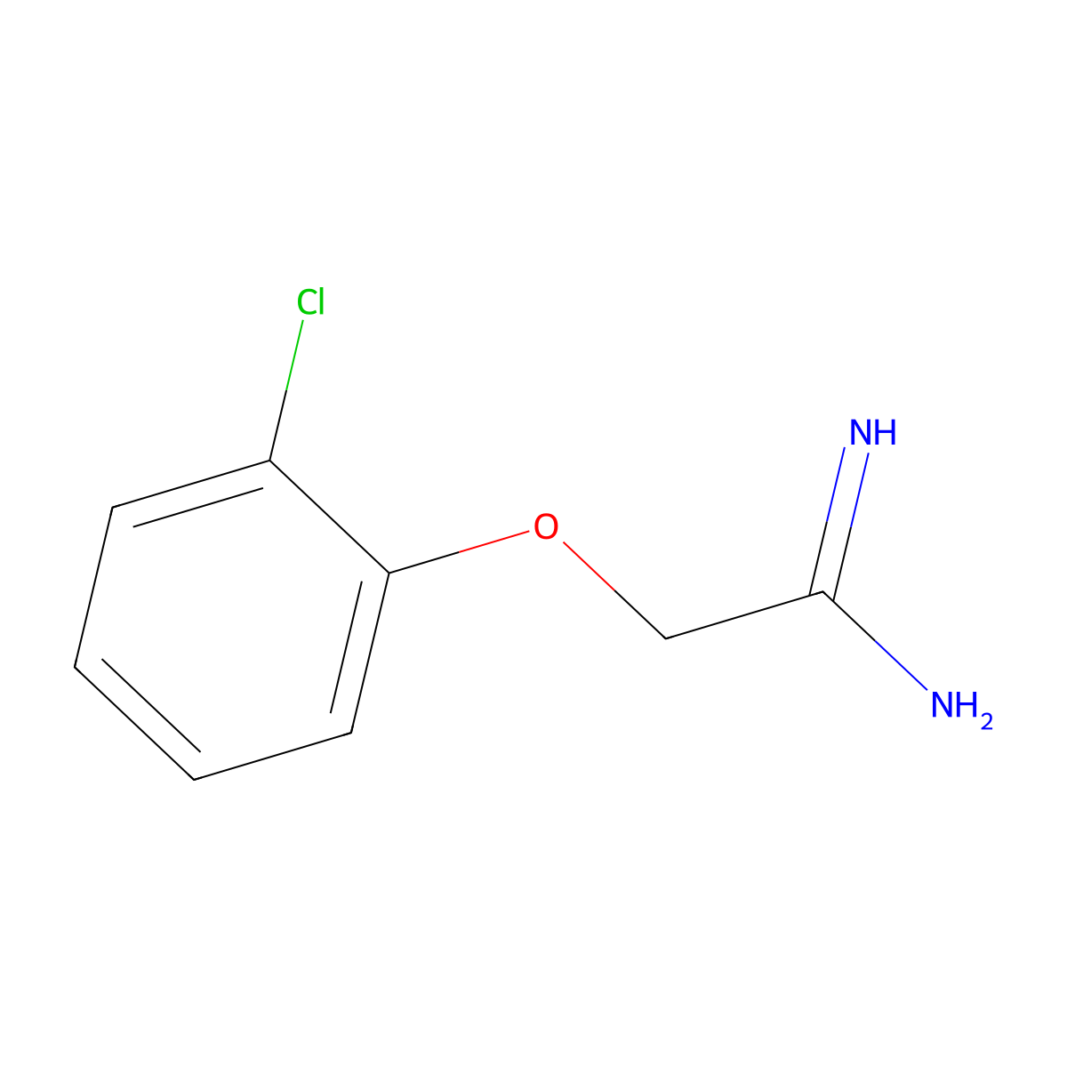2-(2-Chlorophenoxy)ethanimidamide molecular structure, CAS 144757-44-8