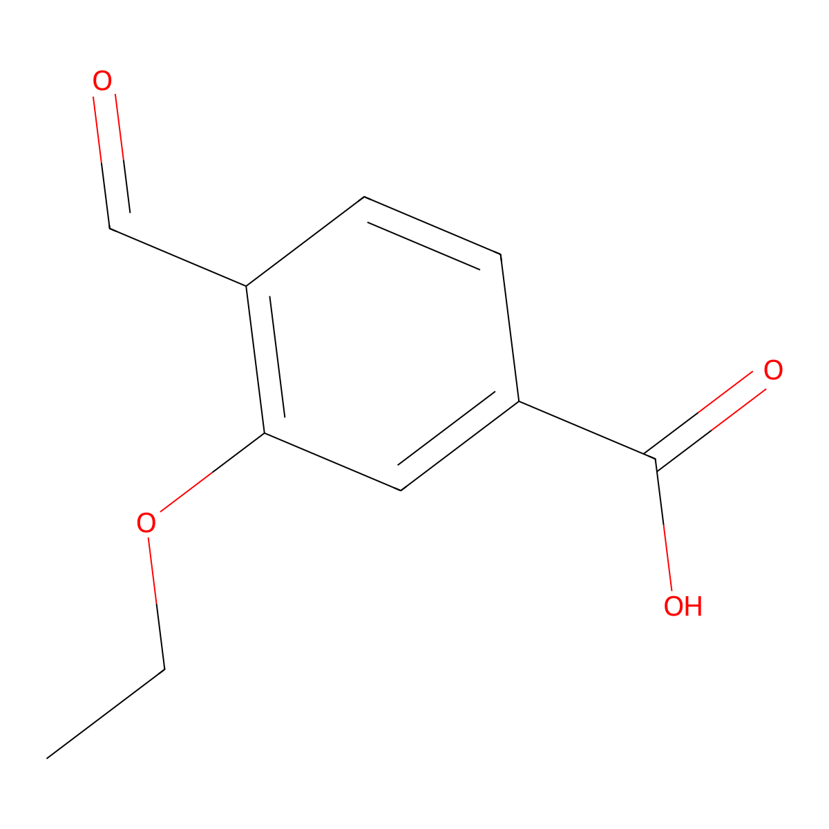 3-Ethoxy-4-formylbenzoic acid molecular structure, CAS 1447588-79-5
