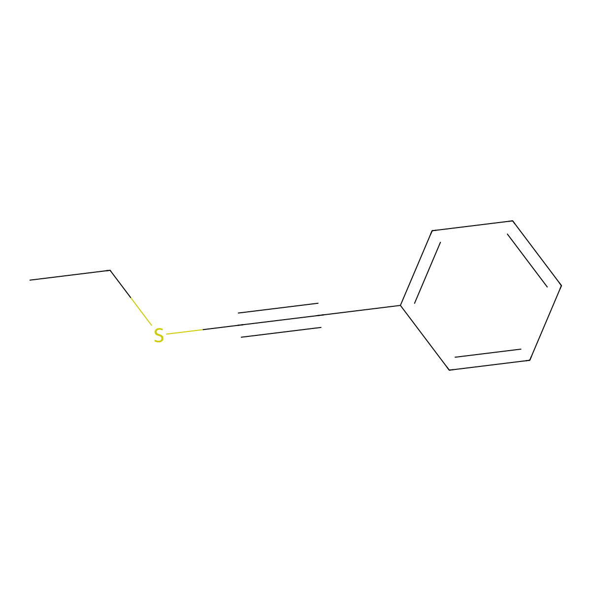 [(Ethylsulfanyl)ethynyl]benzene molecular structure, CAS 14476-62-1
