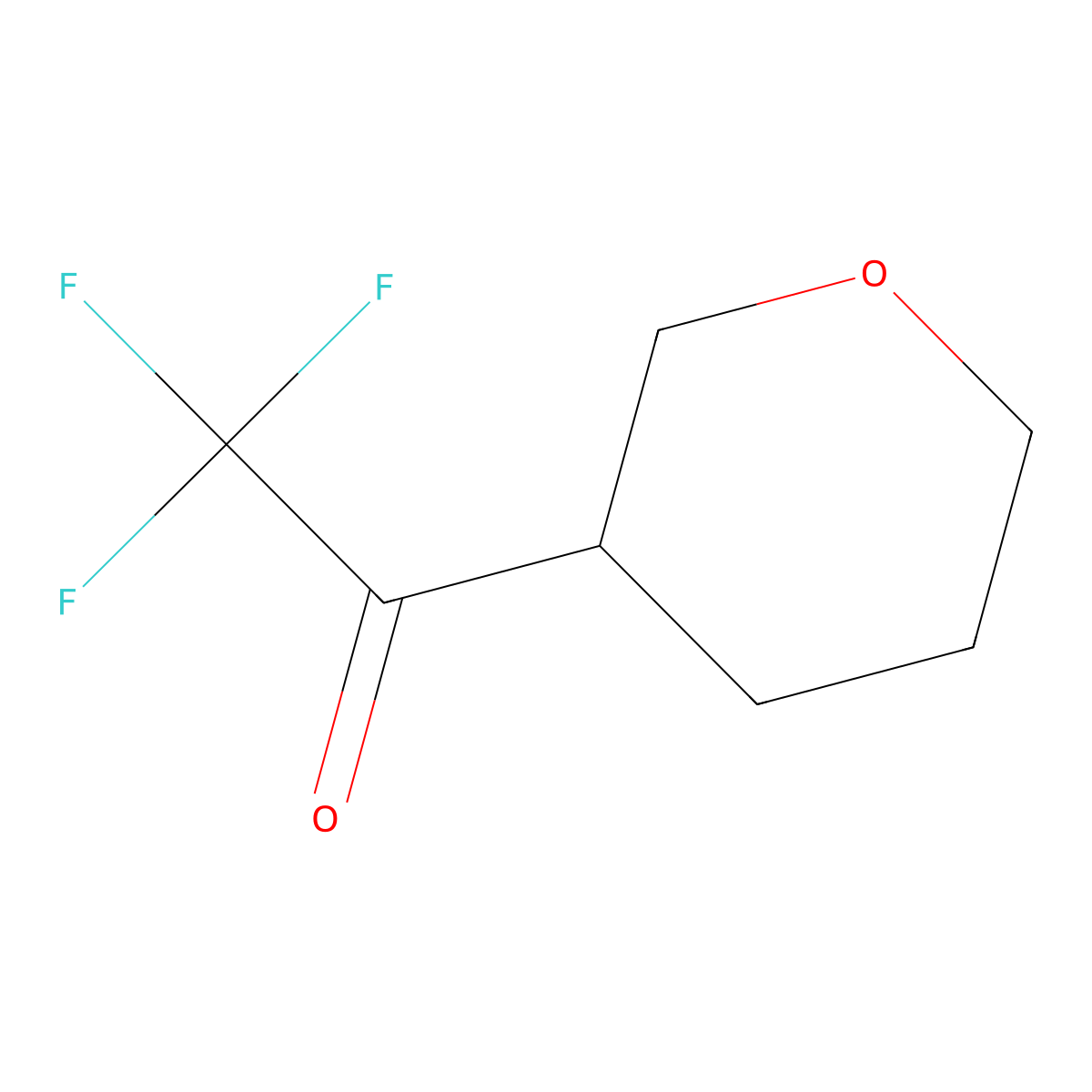 2,2,2-Trifluoro-1-(tetrahydro-2H-pyran-3-YL)ethanone molecular structure, CAS 1447606-08-7