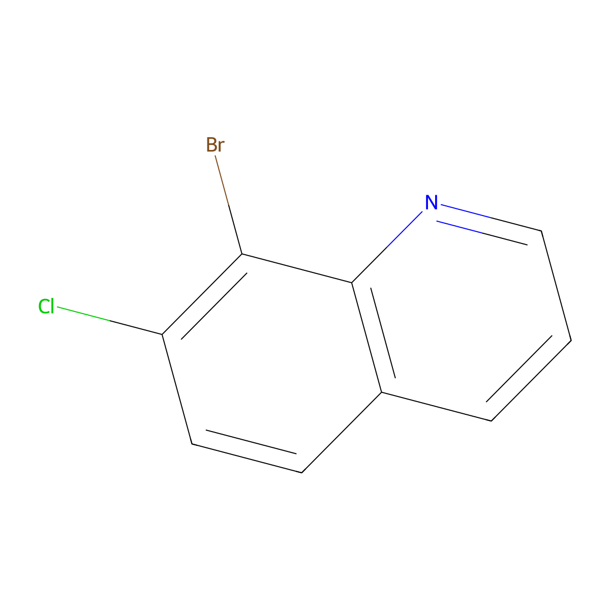 8-Bromo-7-chloroquinoline molecular structure, CAS 1447606-16-7