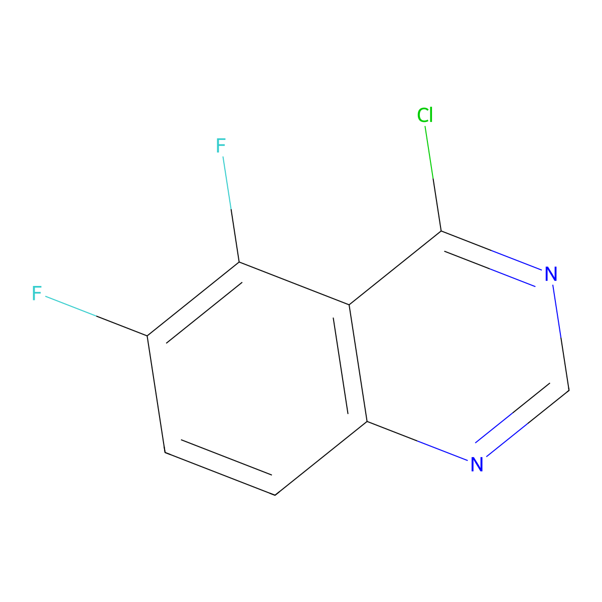4-Chloro-5,6-difluoroquinazoline molecular structure, CAS 1447606-47-4