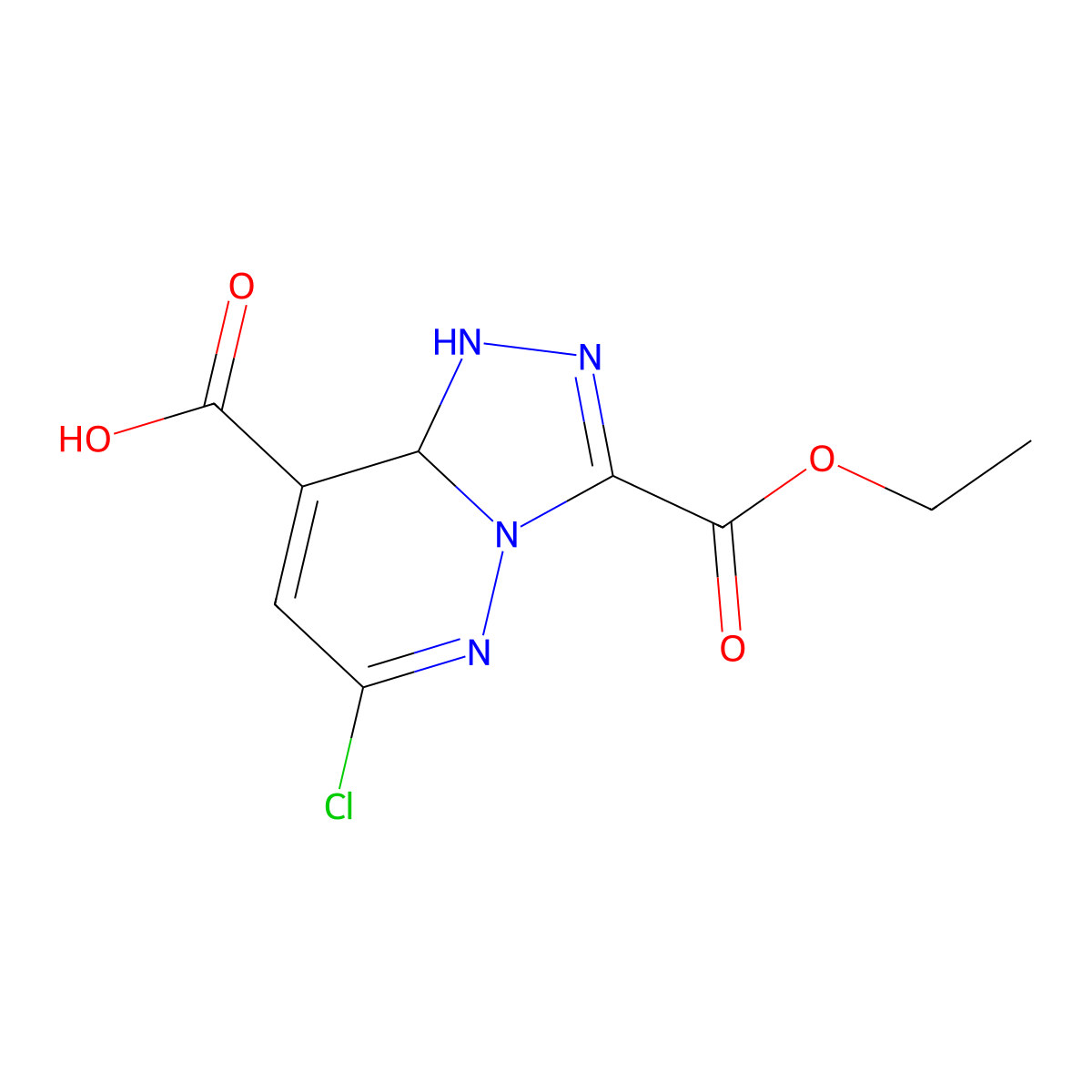 6-Chloro-3-(ethoxycarbonyl)-1,8A-dihydro-[1,2,4]triazolo[4,3-B]pyridazine-8-carboxylic acid molecular structure, CAS 1447606-93-0