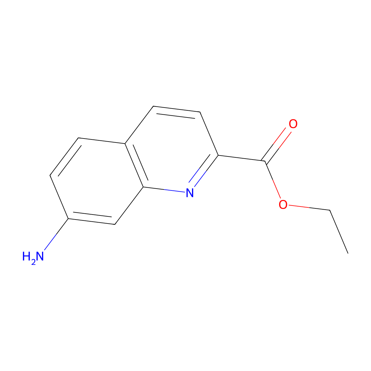 Ethyl 7-aminoquinoline-2-carboxylate molecular structure, CAS 1447607-02-4